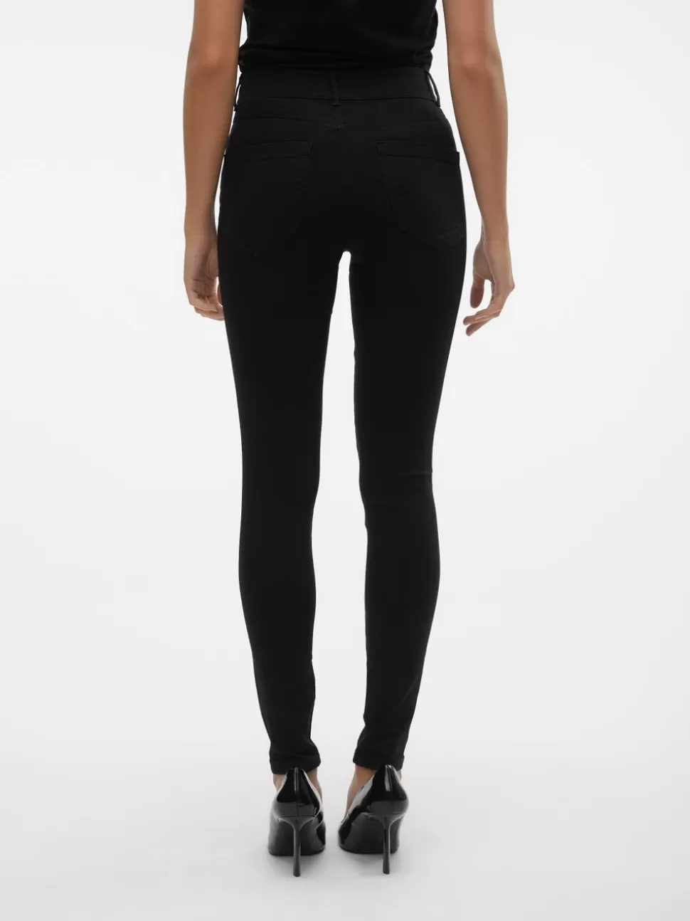 Jeans | Basics^VERO MODA VMSOPHIA Hög Midja Skinny Fit Jeans Black Denim