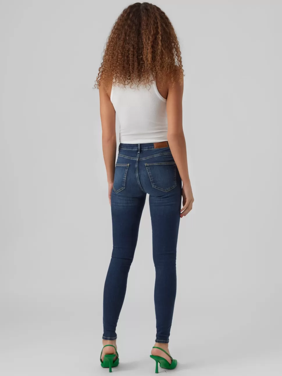 Jeans^VERO MODA VMSOPHIA Hög Midja Skinny Fit Jeans Dark Blue Denim