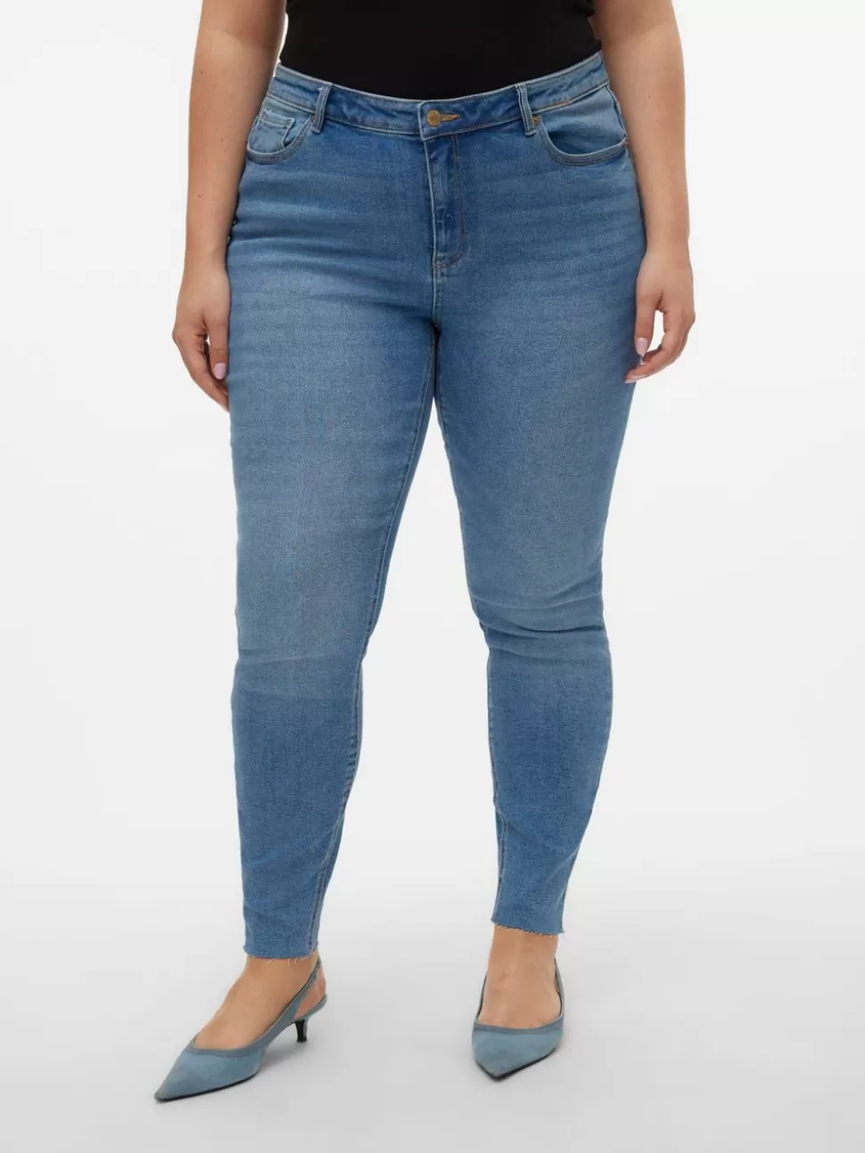 Jeans^VERO MODA VMSOPHIA Hög Midja Slim Fit Jeans Medium Blue Denim