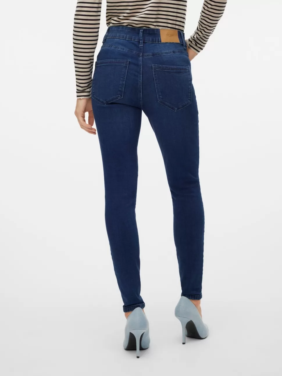 Jeans^VERO MODA VMSOPHIA Hög Midja Slim Fit Jeans Dark Blue Denim