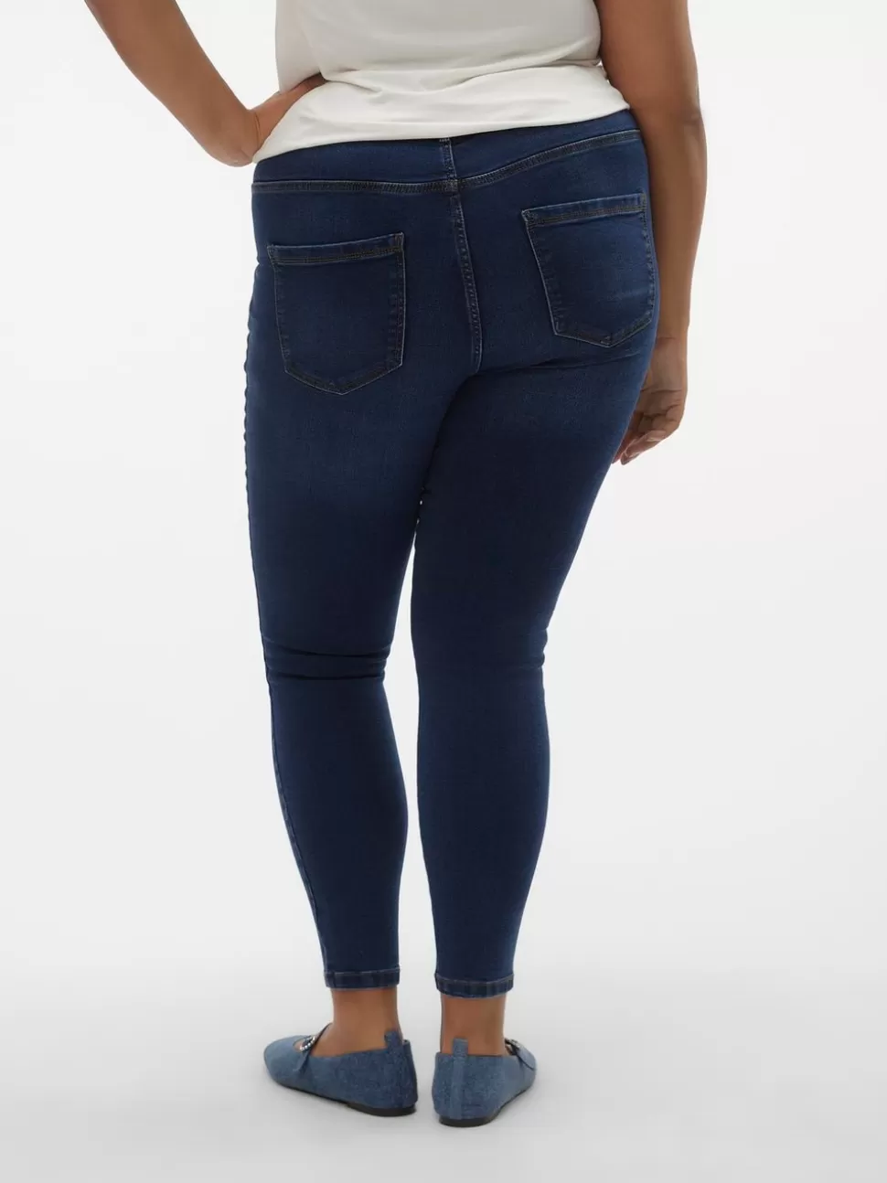 Jeans^VERO MODA VMSOPHIA Hög Midja Slim Fit Jeans Dark Blue Denim