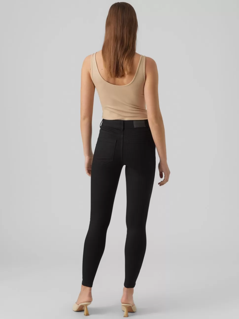 Jeans^VERO MODA VMSOPHIA Hög Midja Slim Fit Jeans Black Denim