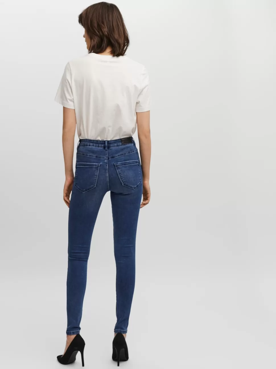 Jeans^VERO MODA VMSOPHIA Hög Midja Slim Fit Jeans Medium Blue Denim