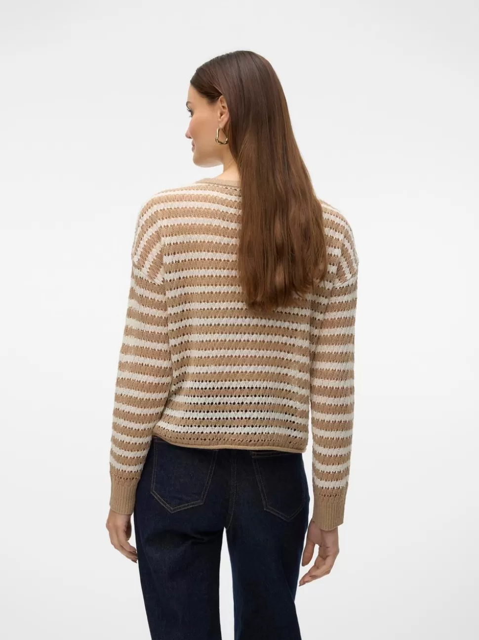 Stickat^VERO MODA VMSPRING Pullover Silver Mink