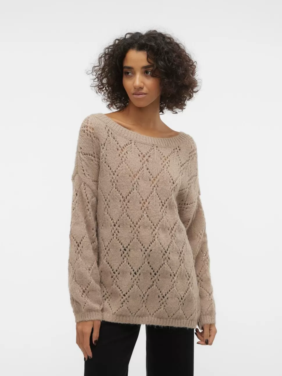 Stickat | Basics^VERO MODA VMSTAR Pullover Silver Mink
