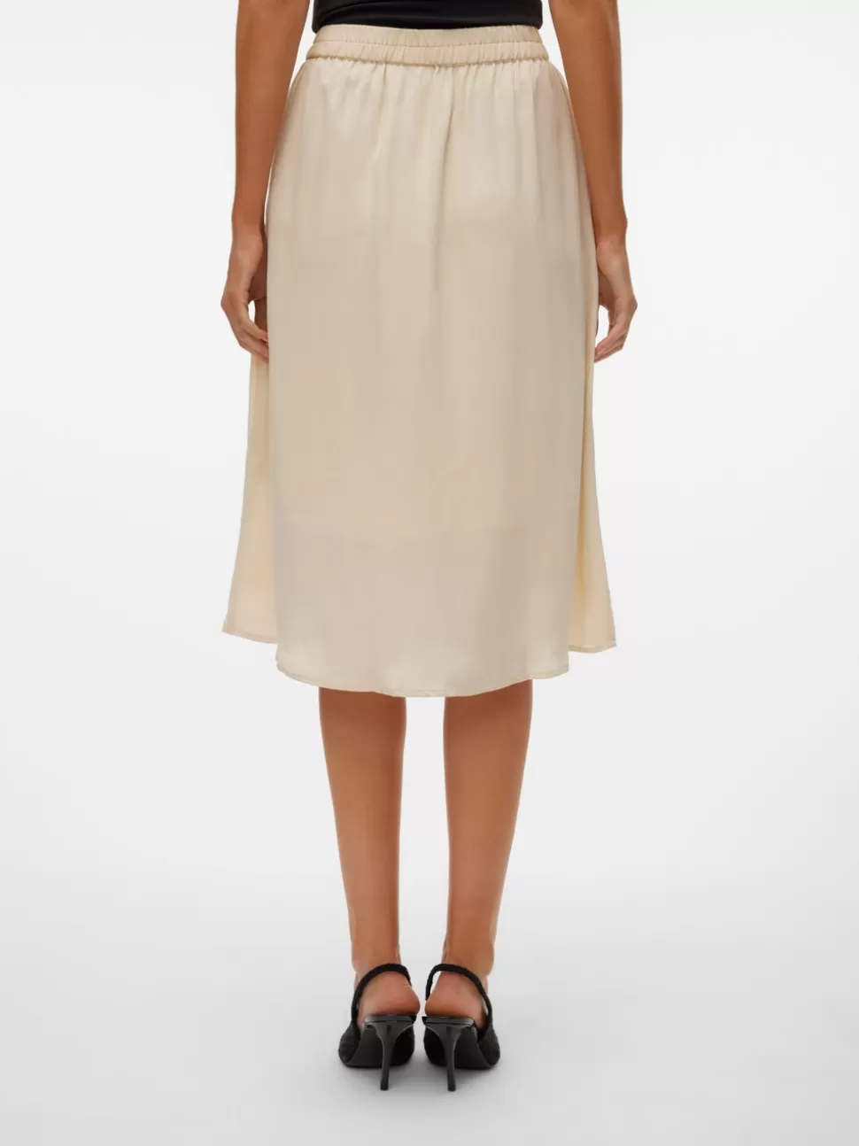Kjolar^VERO MODA VMSUNNY Hög Midja Midikjol Oatmeal