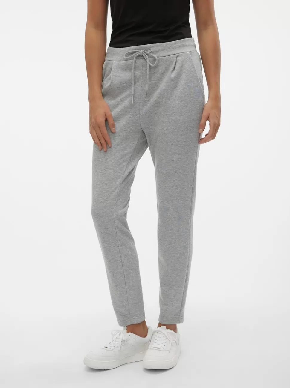 Byxor | Basics^VERO MODA VMSVEA Medelhög Midja Byxor Light Grey Melange