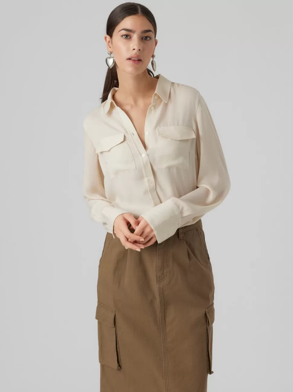 Skjortor | Toppar^VERO MODA VMSVEA Skjorta Oatmeal