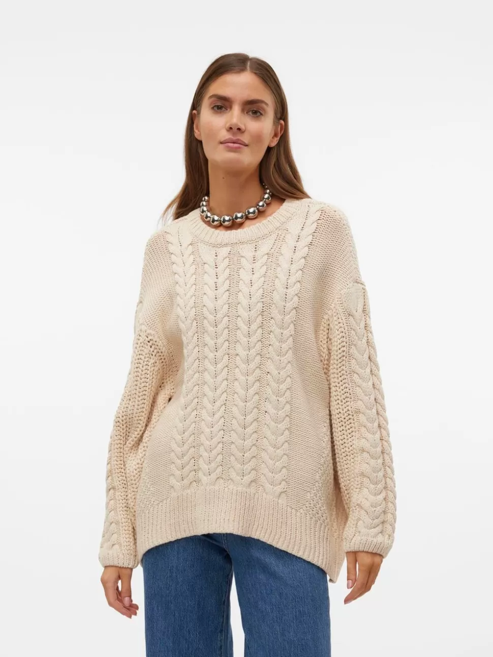 Stickat^VERO MODA VMSVEACABLE Pullover Birch