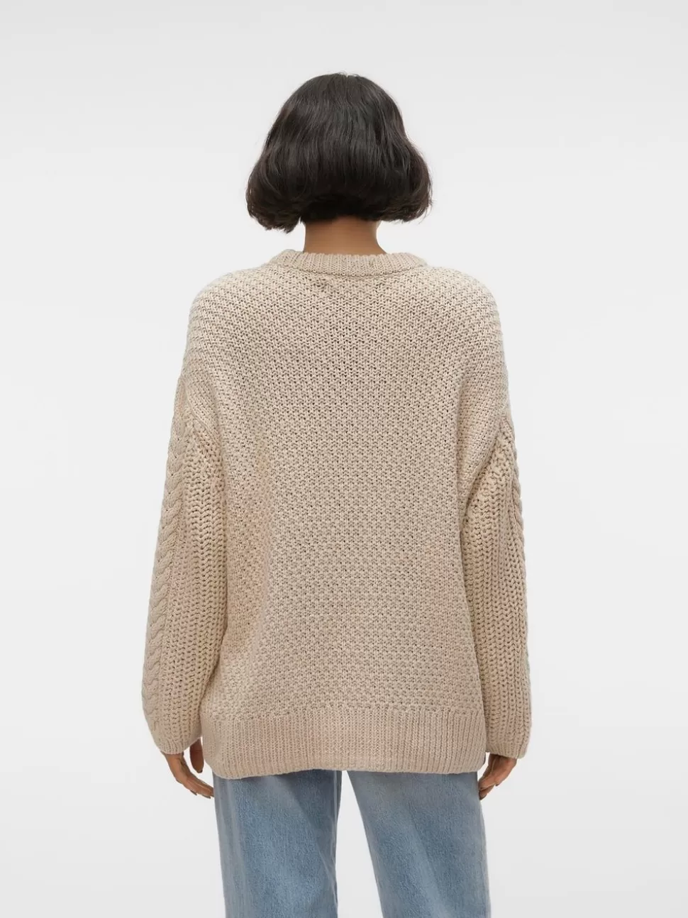 Stickat | Basics^VERO MODA VMSVEACABLE Pullover Oatmeal