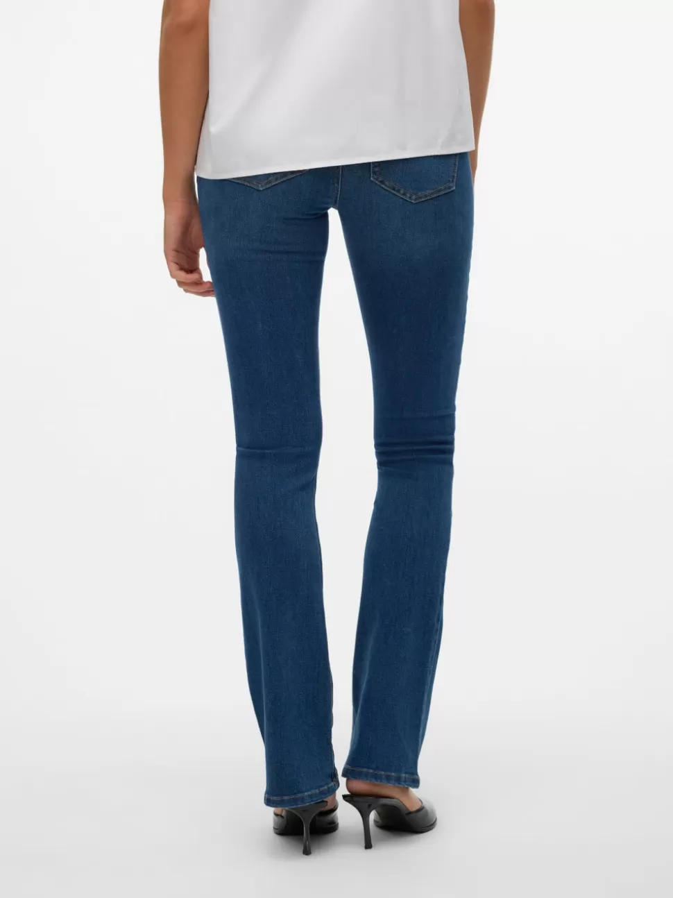 Jeans^VERO MODA VMSYLVIA Låg Midja Bootcut Fit Jeans Dark Blue Denim