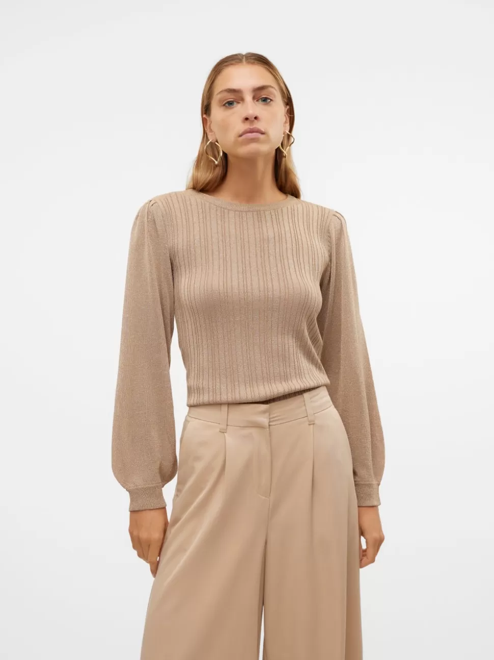 Stickat^VERO MODA VMTALIA Pullover Silver Mink