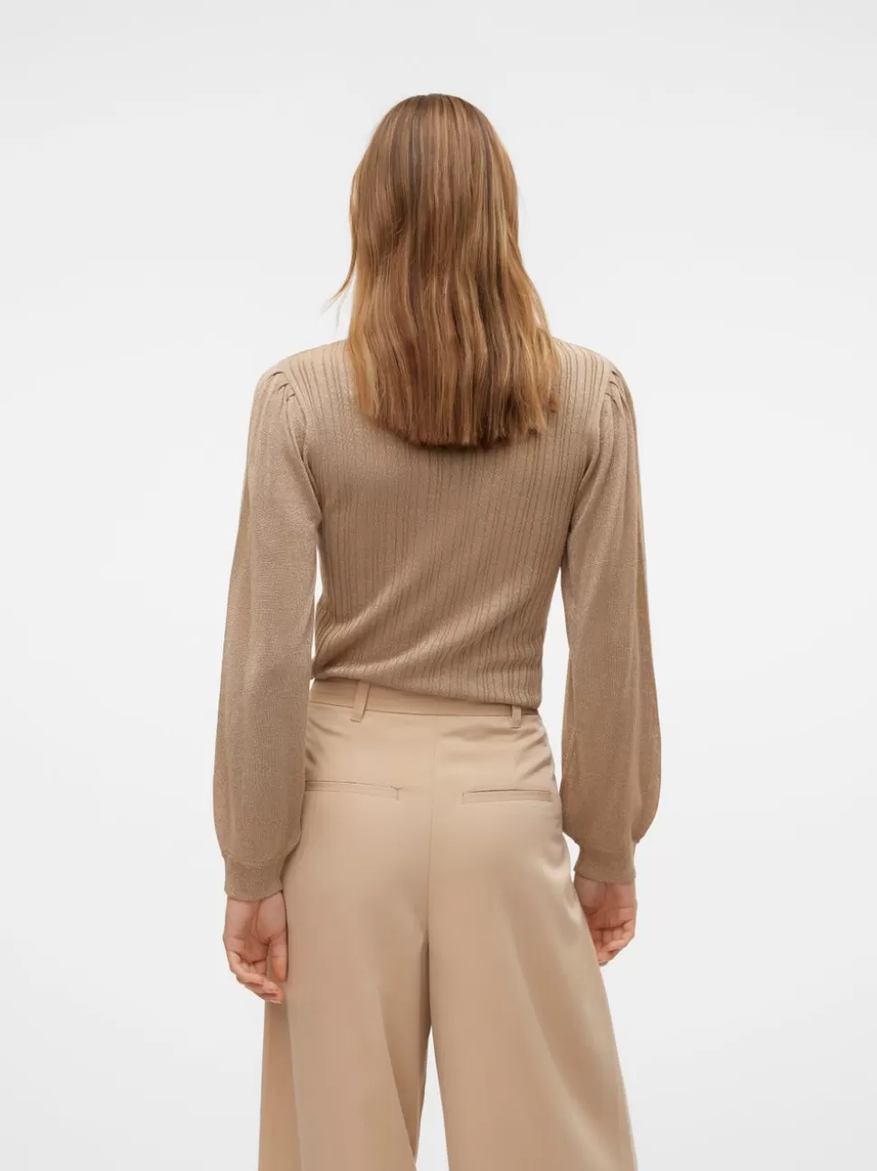 Stickat^VERO MODA VMTALIA Pullover Silver Mink