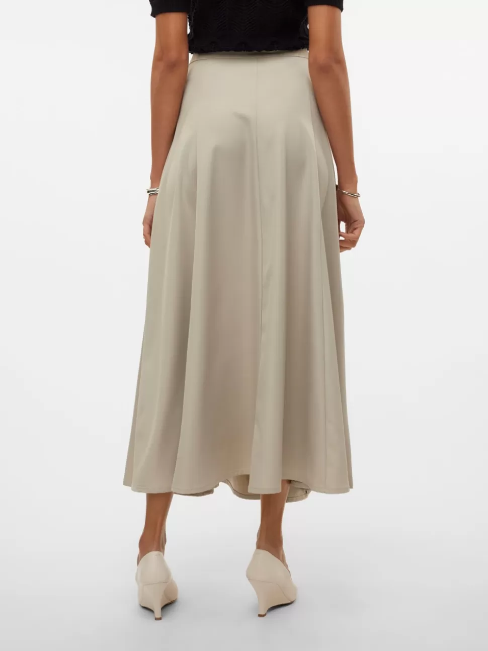 Kjolar^VERO MODA VMTARA Hög Midja Lång Kjol Abbey Stone