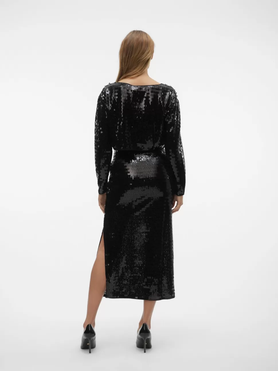 Kjolar^VERO MODA VMTAYA Hög Midja Lång Kjol Black