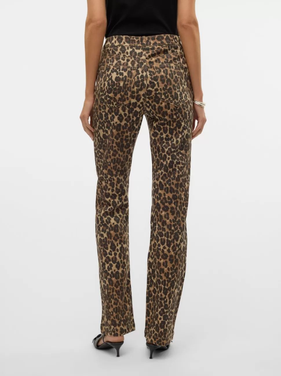 Jeans^VERO MODA VMTESSA Hög Midja Rak Passform Jeans Tigers Eye