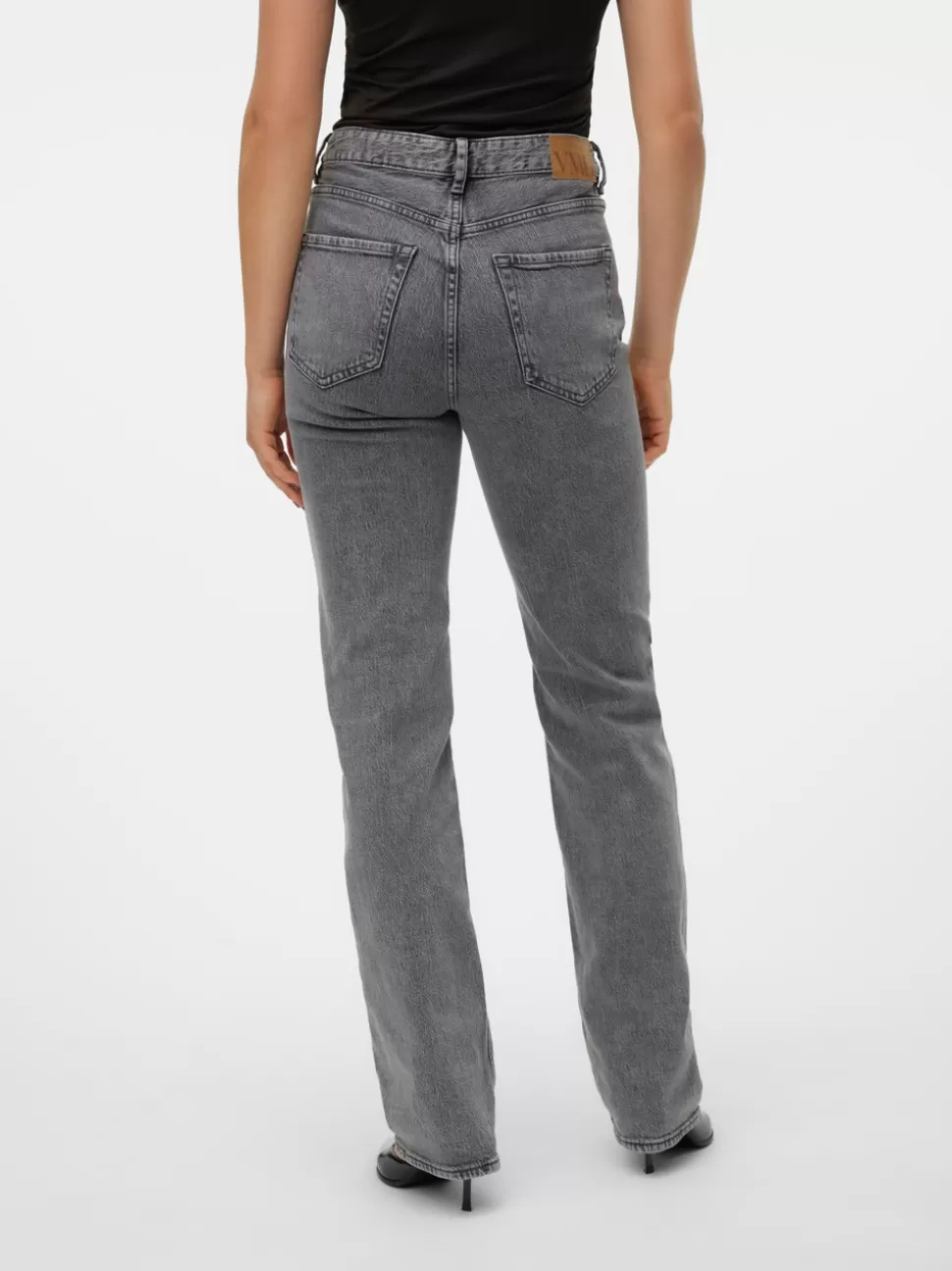 Jeans^VERO MODA VMTESSA Hög Midja Rak Passform Jeans Medium Grey Denim
