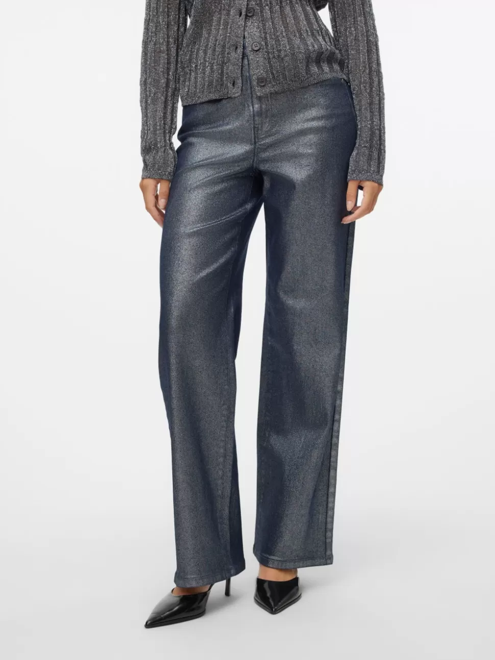 Jeans^VERO MODA VMTESSA Hög Midja Vid Passform Jeans Medium Blue Denim