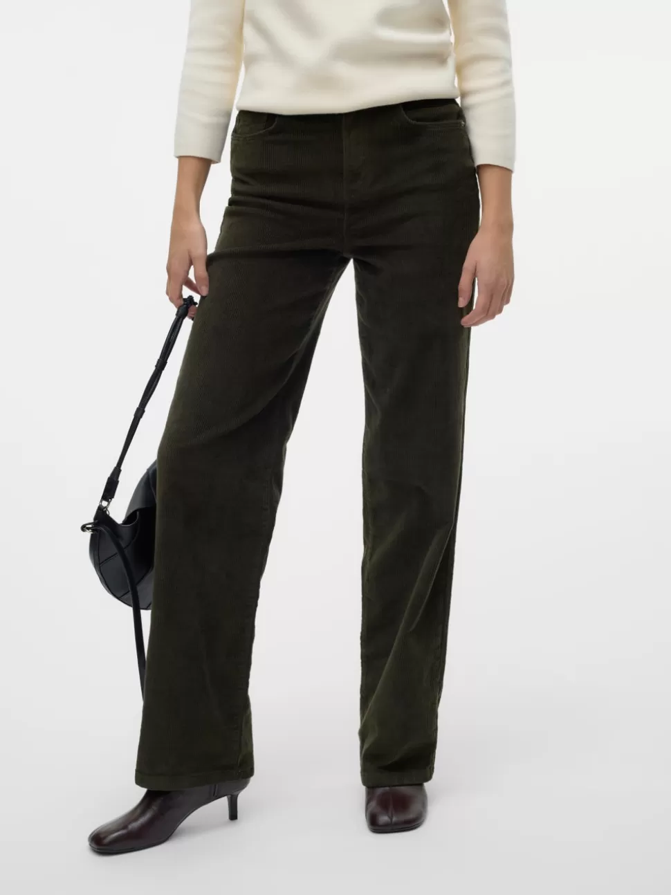 Jeans^VERO MODA VMTESSA Hög Midja Vid Passform Jeans Forest Night