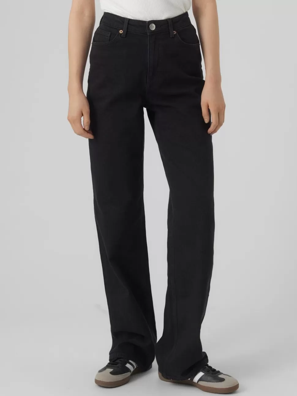 Jeans | Basics^VERO MODA VMTESSA Hög Midja Vid Passform Jeans Black
