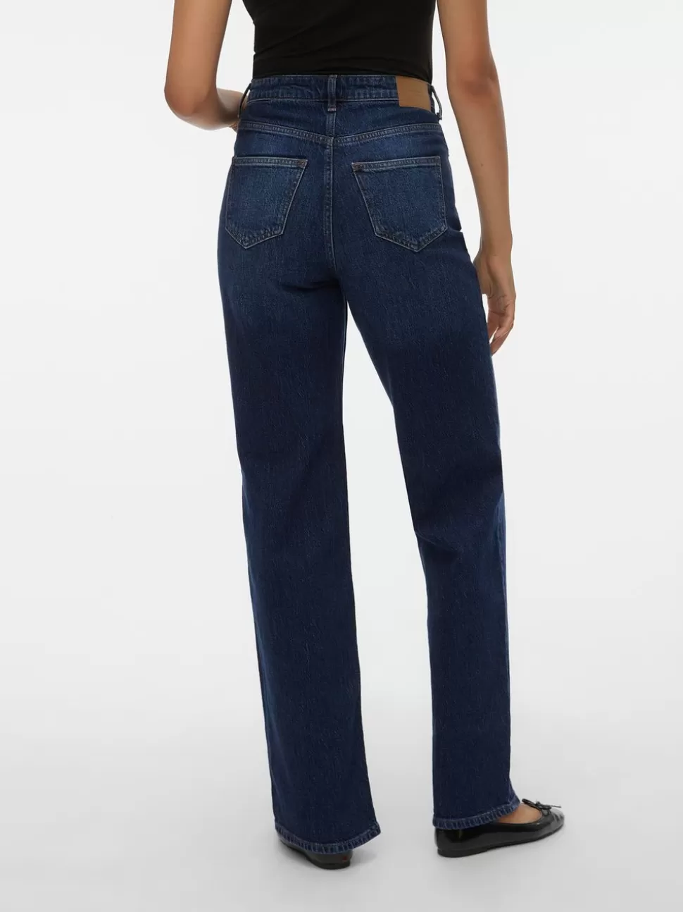 Jeans | Basics^VERO MODA VMTESSA Hög Midja Vid Passform Jeans Dark Blue Denim