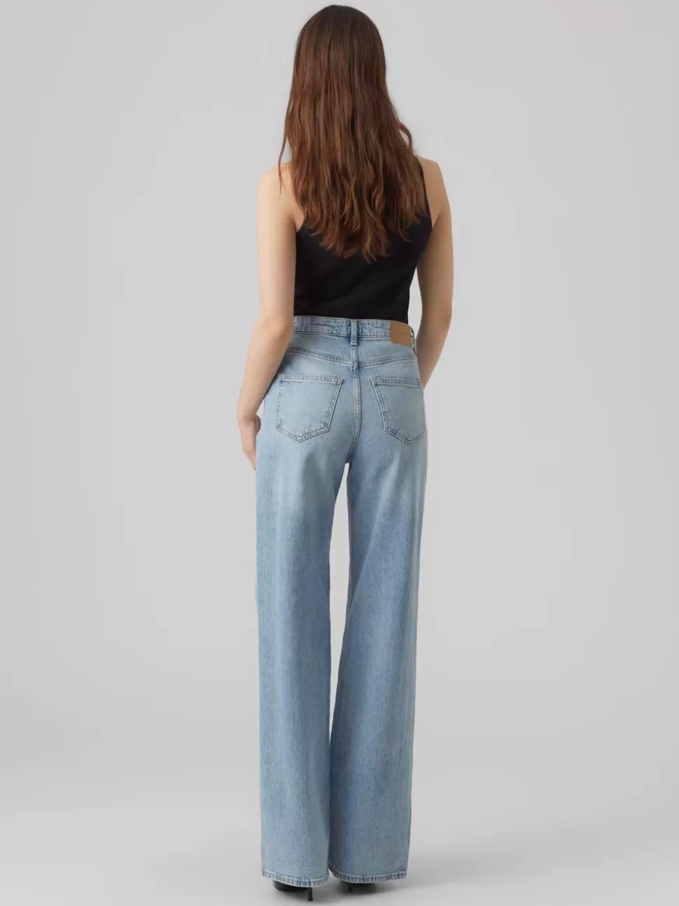 Jeans | Basics^VERO MODA VMTESSA Hög Midja Vid Passform Jeans Light Blue Denim
