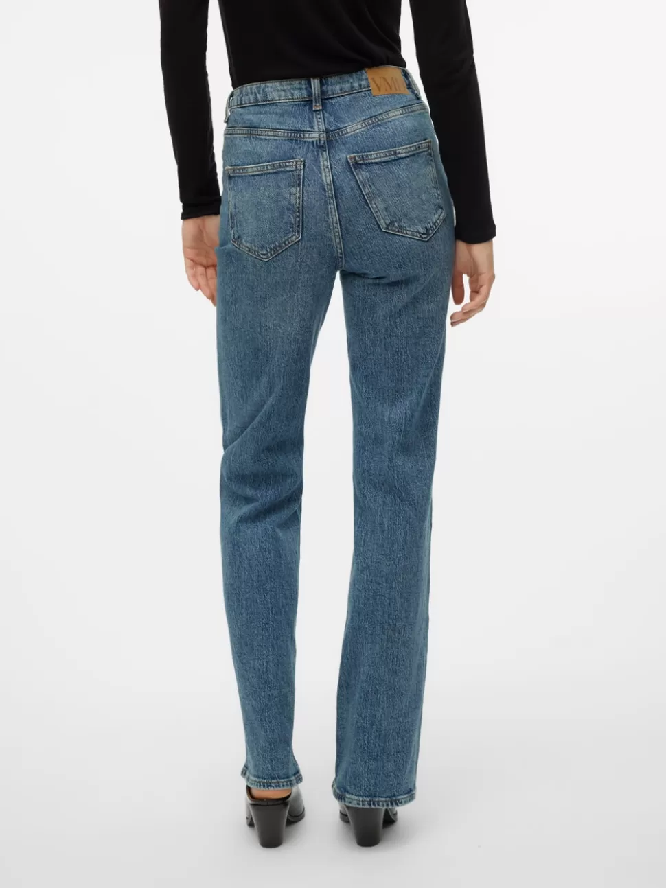 Jeans^VERO MODA VMTESSA Hög Midja Vid Passform Jeans Medium Blue Denim