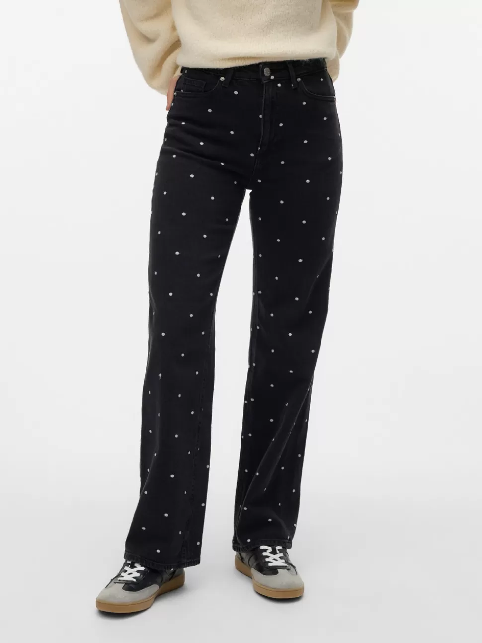 Jeans | Festkläder^VERO MODA VMTESSA Hög Midja Vida Ben Jeans Black Denim