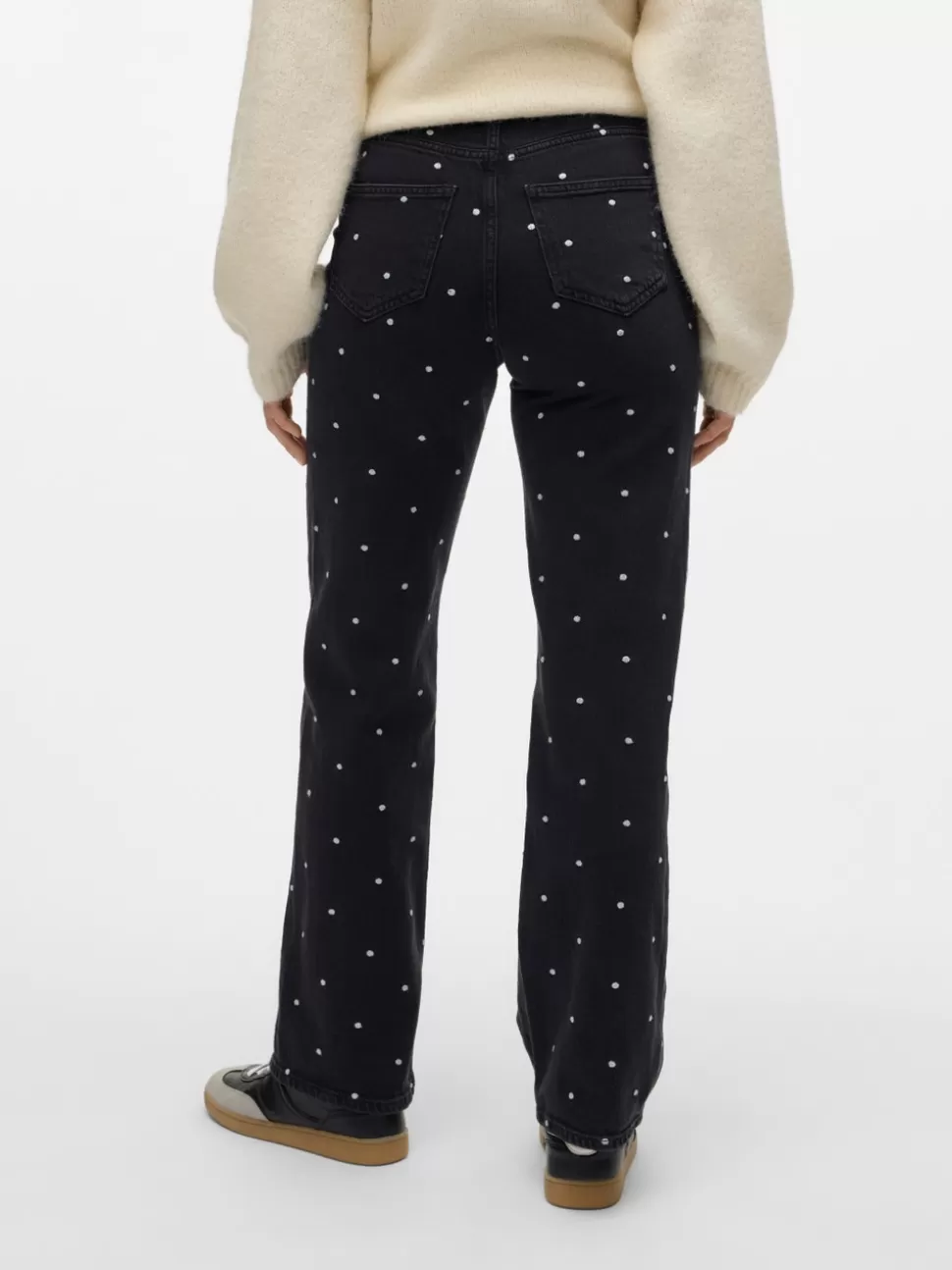 Jeans | Festkläder^VERO MODA VMTESSA Hög Midja Vida Ben Jeans Black Denim