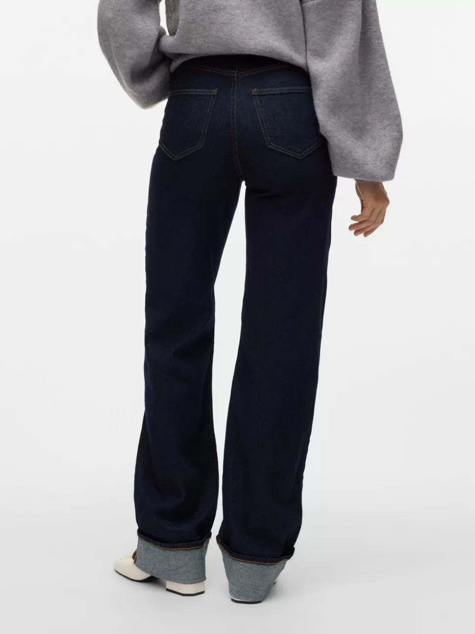 Jeans^VERO MODA VMTESSA Hög Midja Vida Ben Jeans Dark Blue Denim