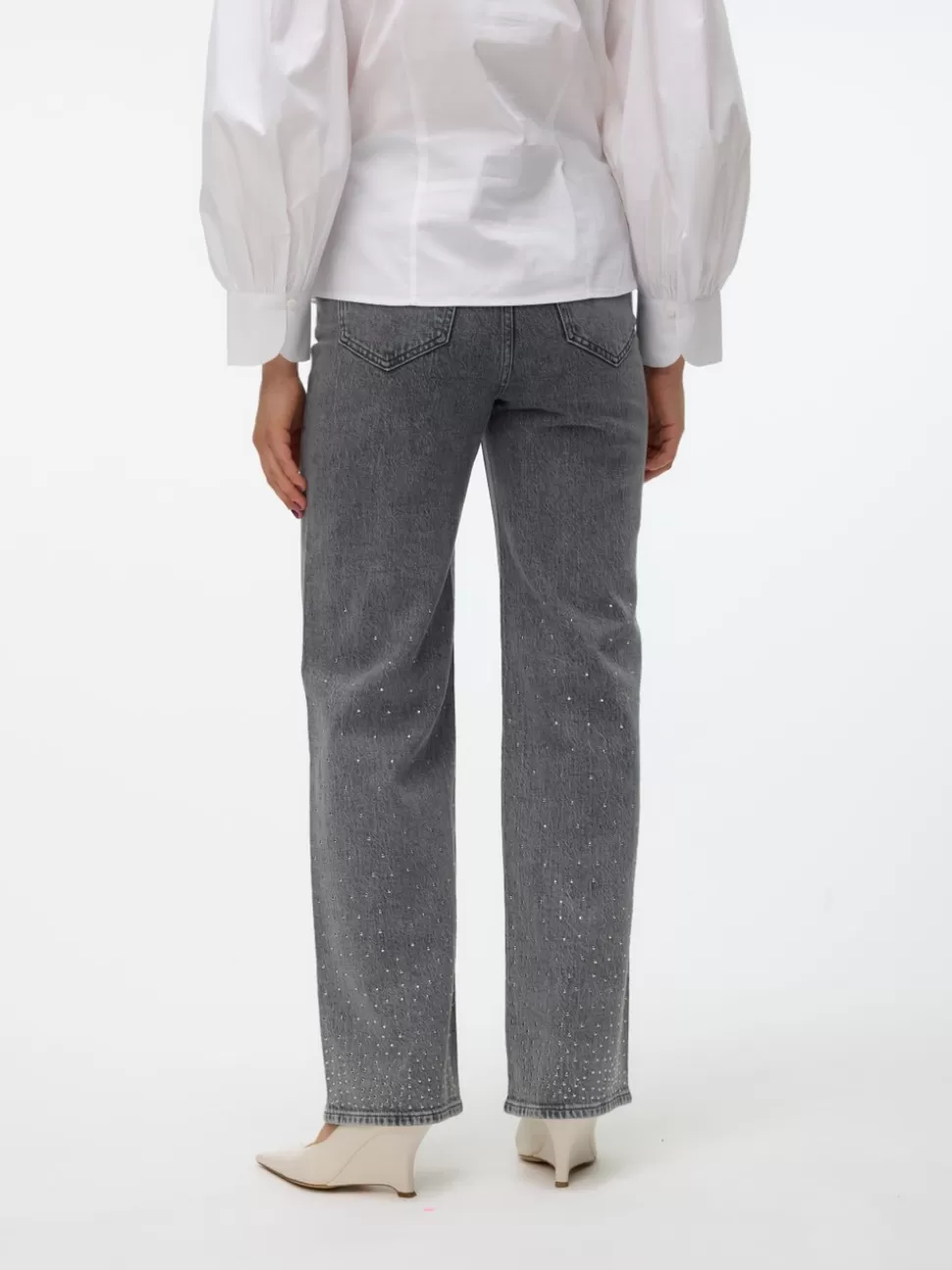 Jeans^VERO MODA VMTESSA Hög Midja Vida Ben Jeans Light Grey Denim