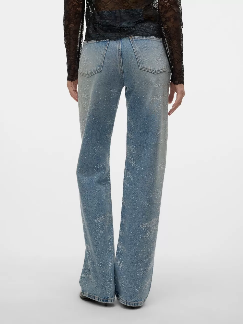 Jeans^VERO MODA VMTESSA Hög Midja Vida Ben Jeans Light Blue Denim