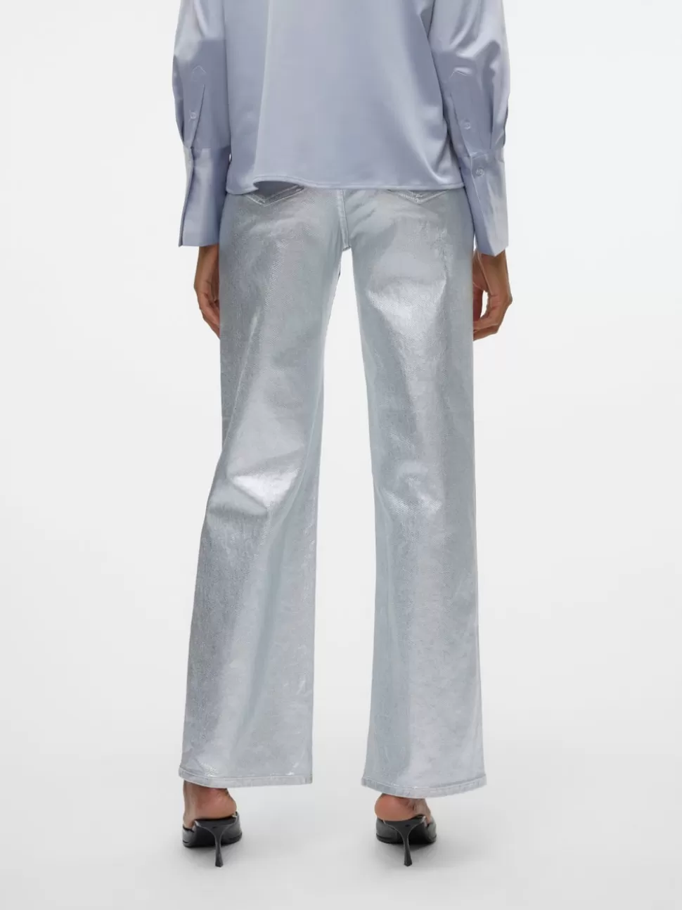 Jeans^VERO MODA VMTESSA Hög Midja Vida Ben Jeans Silver