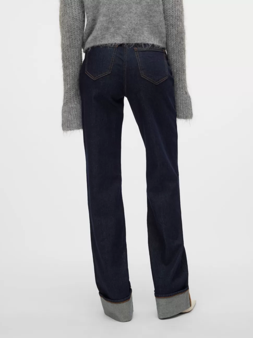 Jeans^VERO MODA VMTESSA Hög Midja Vida Ben Jeans Dark Blue Denim