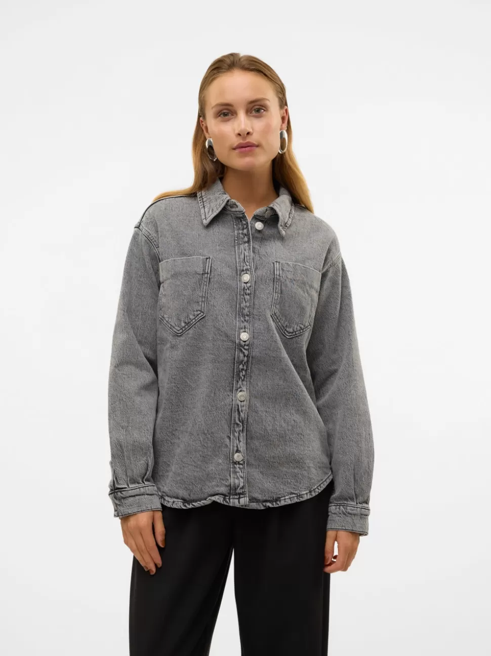 Skjortor | Toppar^VERO MODA VMTESSIE Denimskjorta Medium Grey Denim