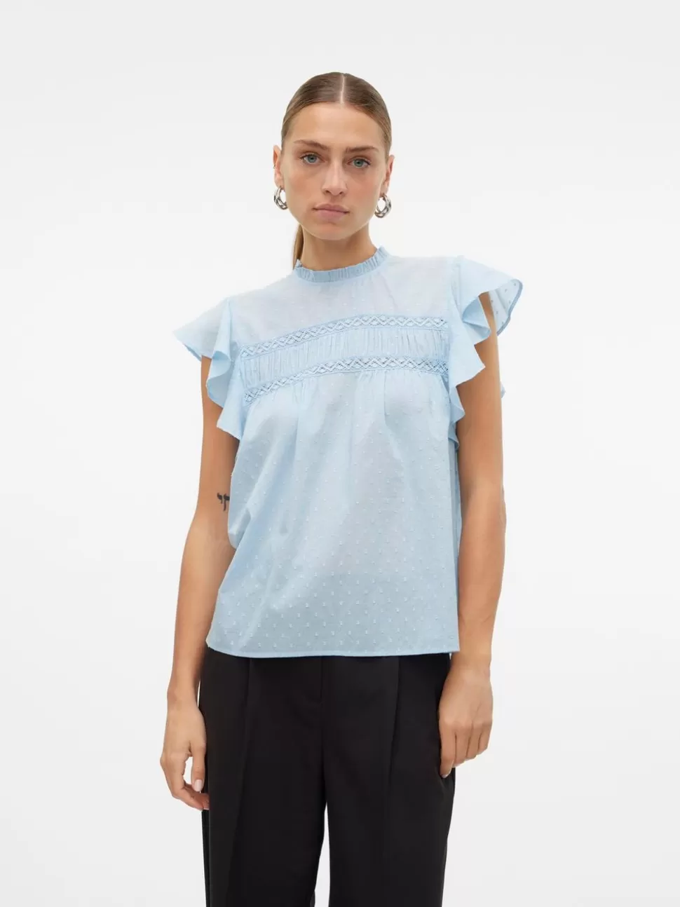 Toppar^VERO MODA VMTRINE Topp Cashmere Blue