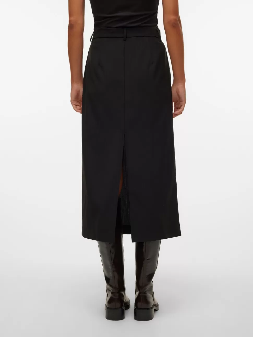 Kjolar^VERO MODA VMTROIAN Medelhög Midja Lång Kjol Black