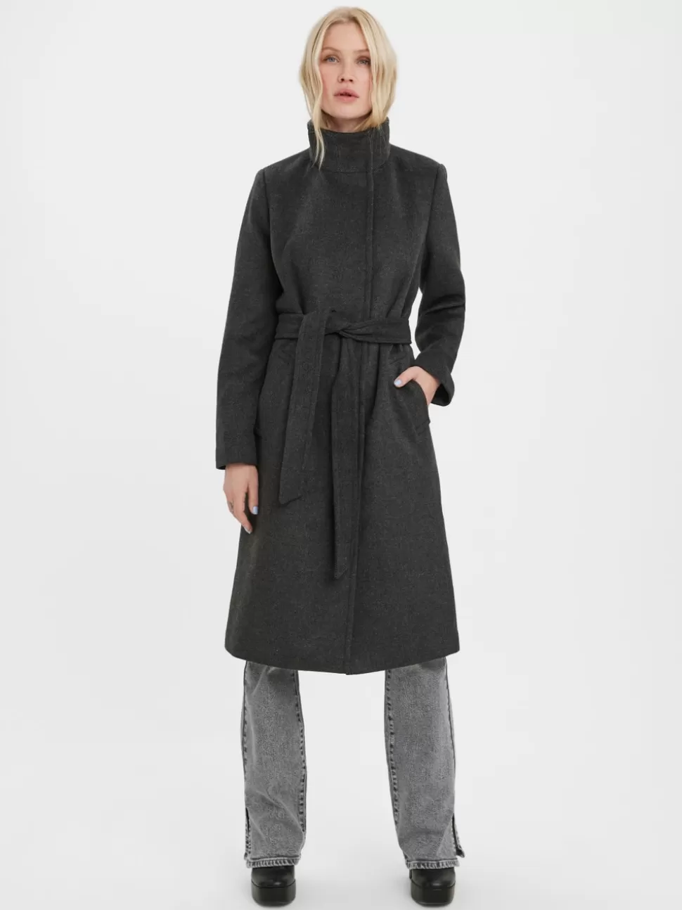 Jackor^VERO MODA VMTWODOPE Rock Dark Grey Melange