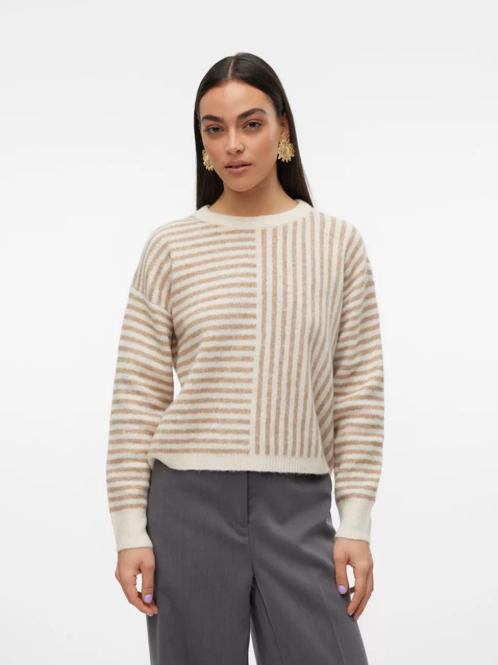 Stickat^VERO MODA VMURANUS Pullover Birch