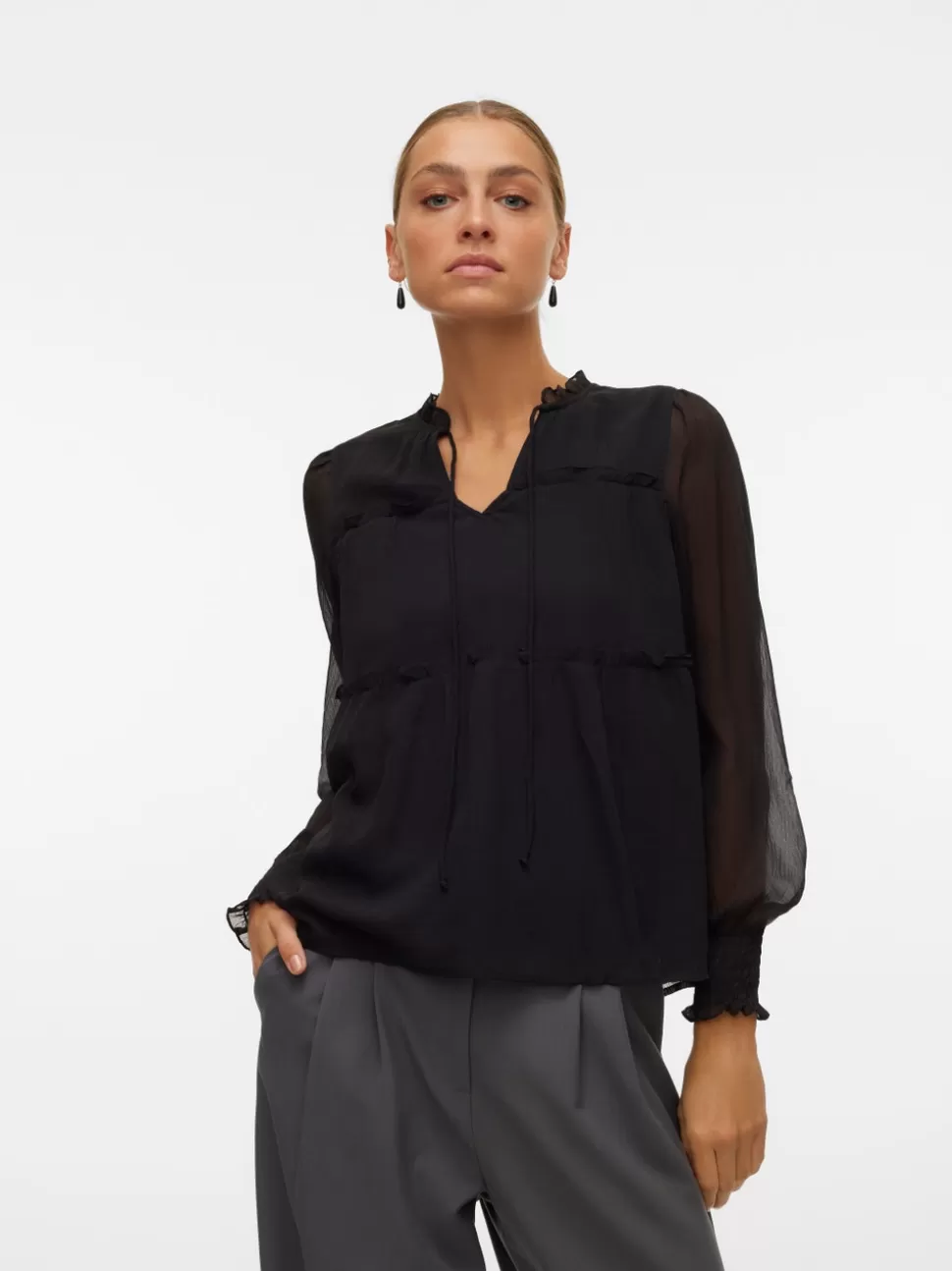 Toppar^VERO MODA VMVANESSA Topp Black