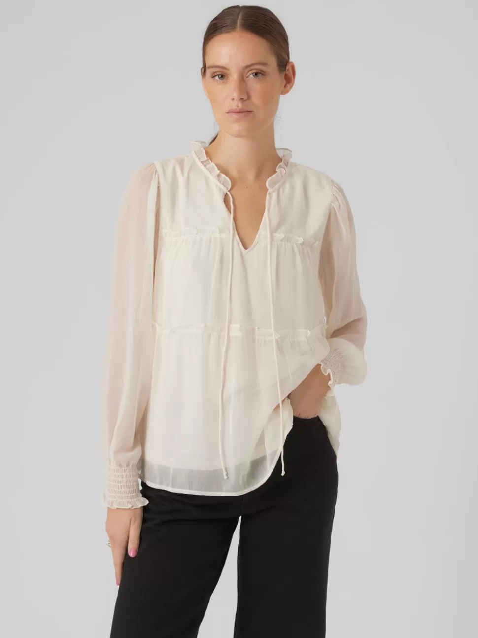 Toppar^VERO MODA VMVANESSA Topp Birch
