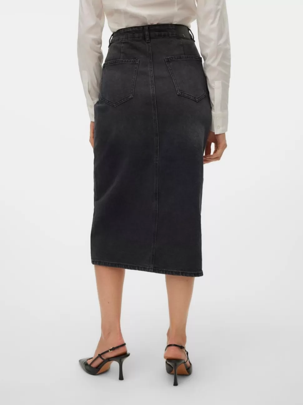 Kjolar | Basics^VERO MODA VMVERI Hög Midja Midikjol Black
