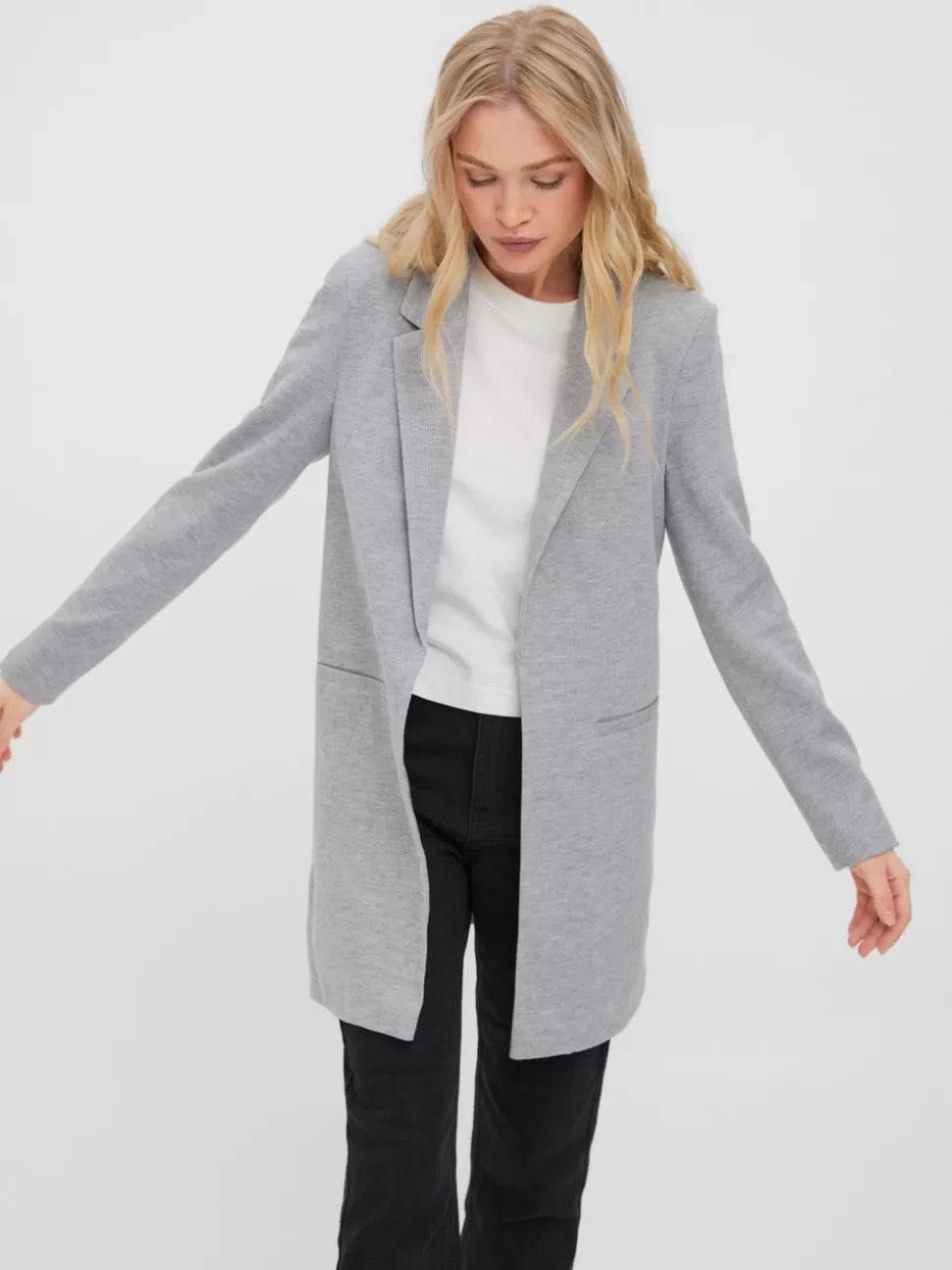 Kavajer | Basics^VERO MODA VMVERINA Kavaj Light Grey Melange