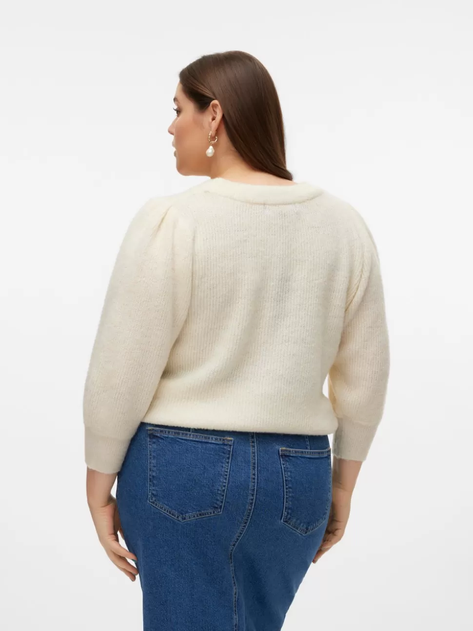 Stickat^VERO MODA VMVIGGA Pullover Birch