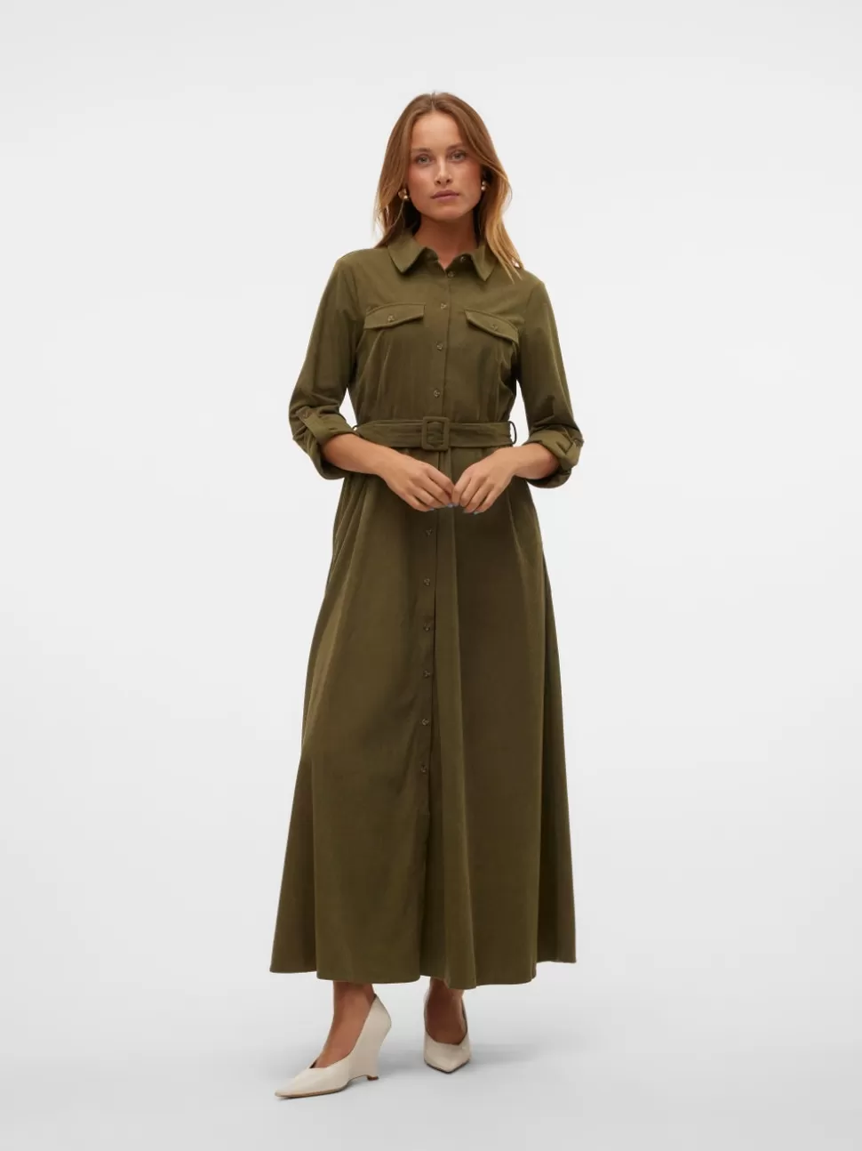 Klänningar^VERO MODA VMVILJA Sammetsklänning Olive Night