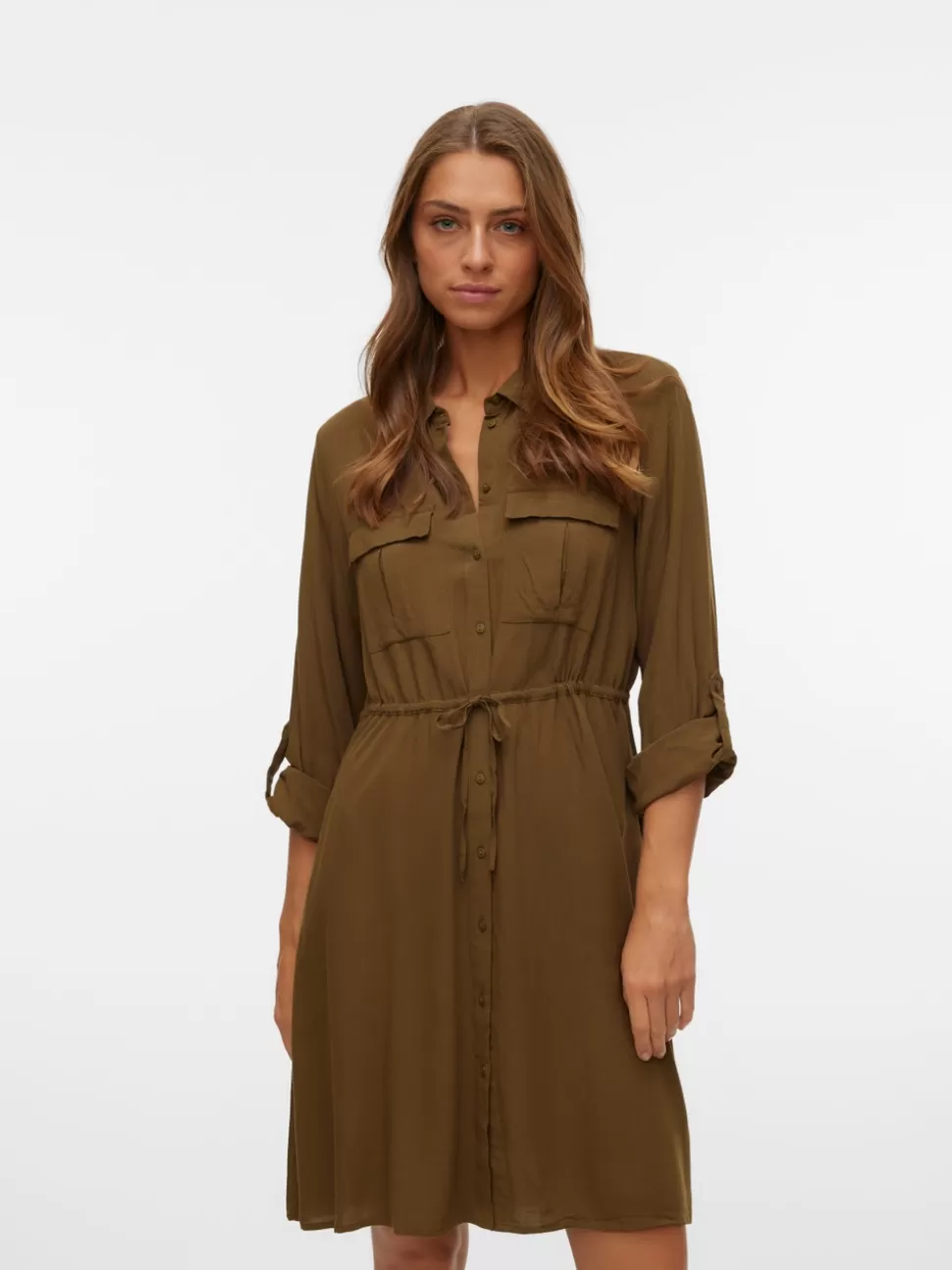 Klänningar^VERO MODA VMVILMA Kort Klänning Dark Olive