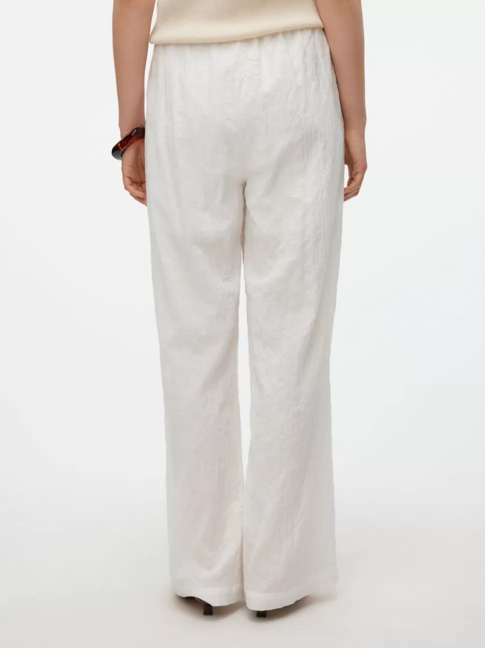 Byxor^VERO MODA VMVIOLA Hög Midja Byxor Snow White
