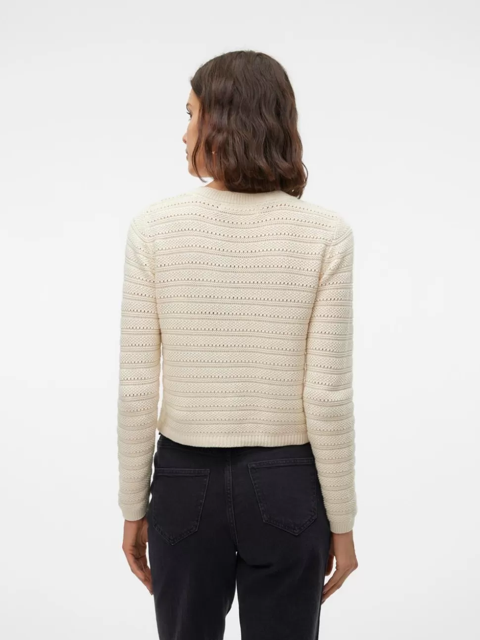 Stickat^VERO MODA VMVIOLETTA Stickad Kofta Birch