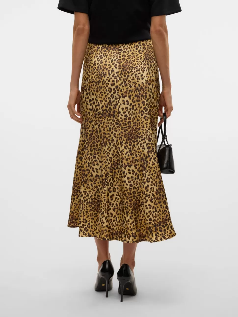 Kjolar^VERO MODA VMWAKI Hög Midja Midikjol Black