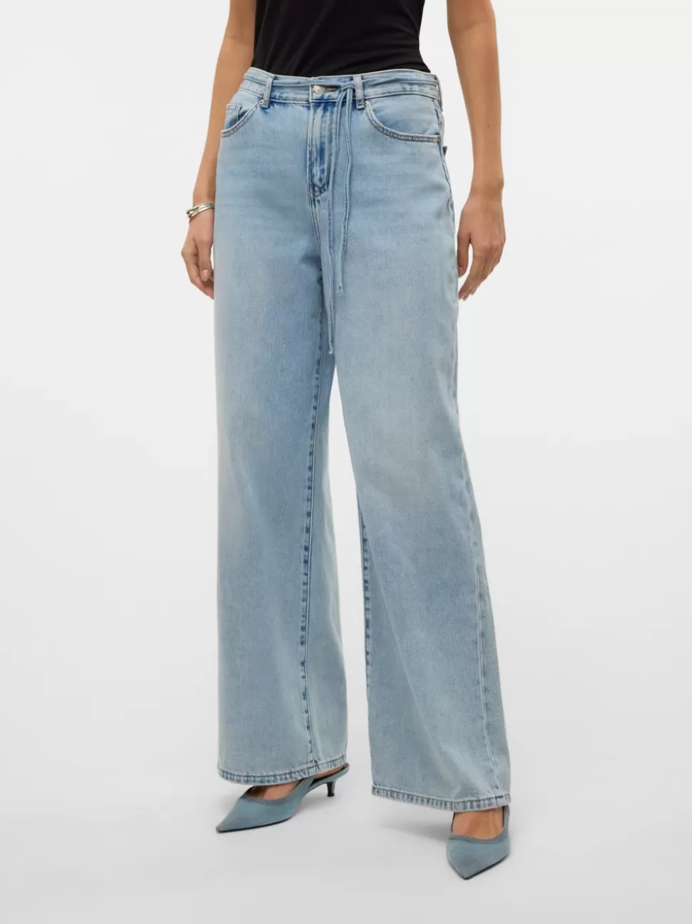 Jeans^VERO MODA VMWIEN Medelhög Midja Vida Ben Jeans Light Blue Denim